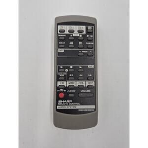 Original SHARP RRMCG0264AWSA Audio System Remote (CDBA300, CDXP500, CDXP5500)